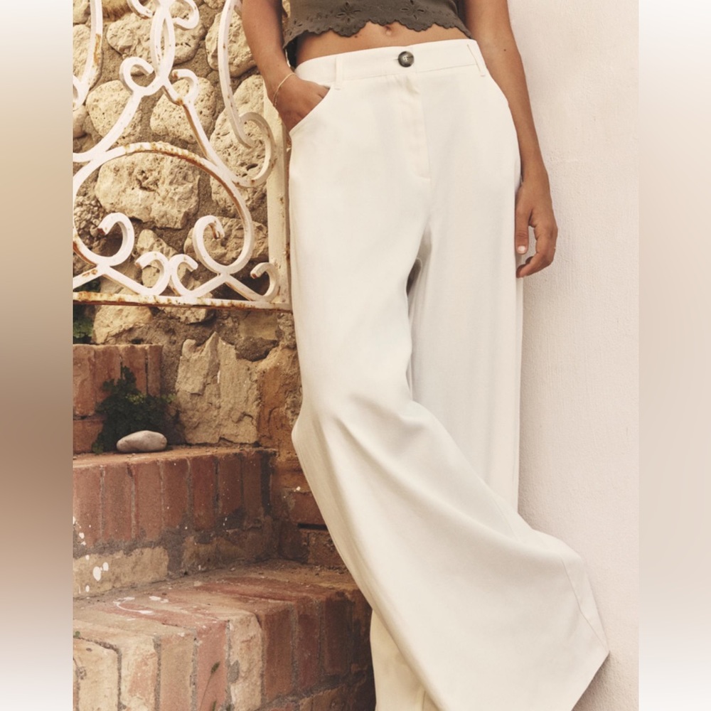 ZARA High Waist Wide Length pants Size Large